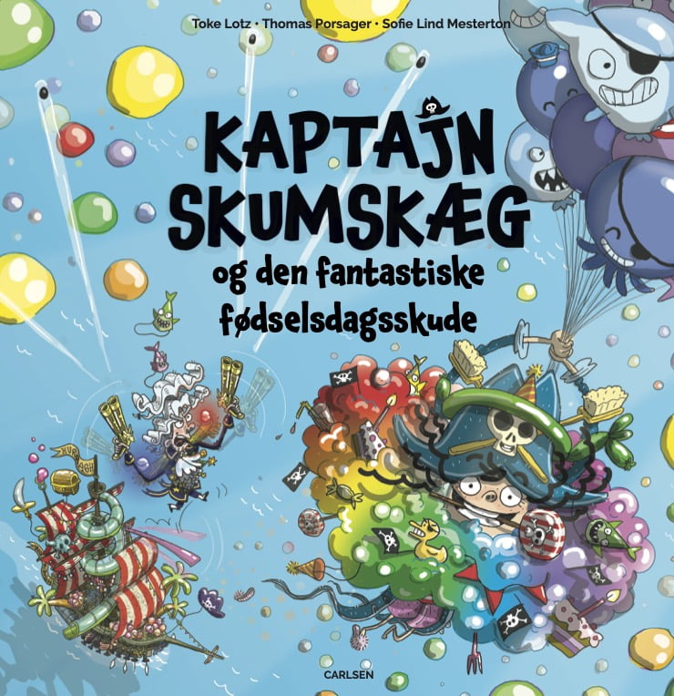 Forsiden til Kaptajn Skumskæg og den fantastiske fødselsdagsskude